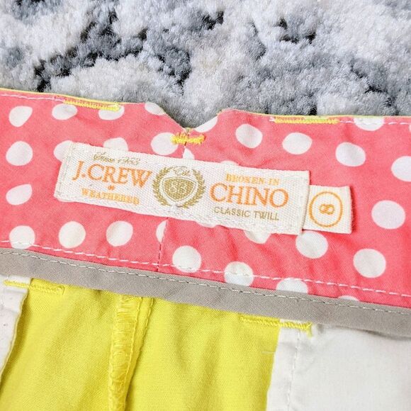 Neon Yellow J. Crew Factory Chino Shorts - Picture 10 of 11